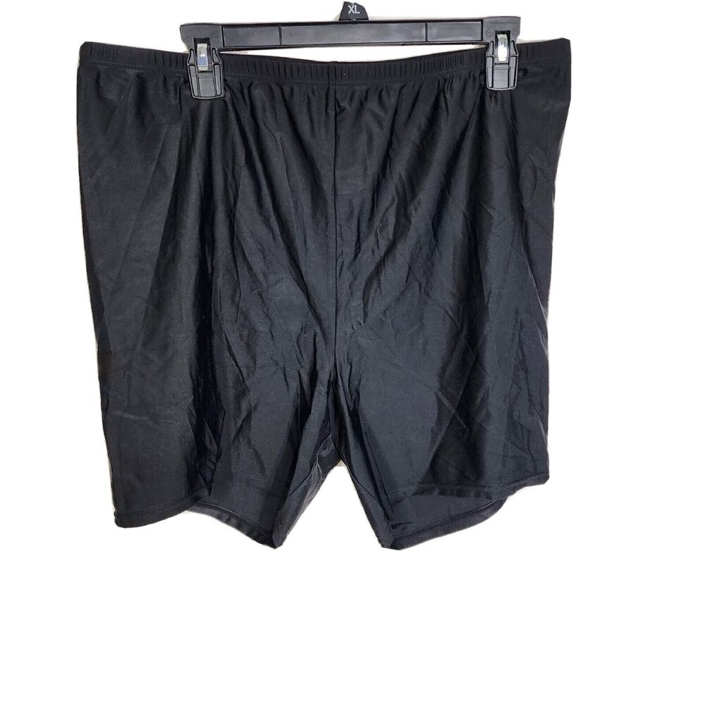 Swimsuits For All Womens Swim Shorts Size 24 Black Elastic Waist Stretch Pull On